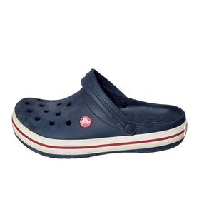 Crocs Crocband Shoes Size M 7 W 9 Blue Red White July 4th USA Clogs Rubber Slip